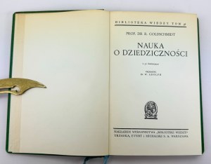 GOLDSCHMIDT R. - Nauka o dziedziczności - Varsavia 1938