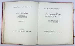 MEYER Alfred R. - Das Aldegrever-Madchen - Der Venuswagen - Berlin 1919.