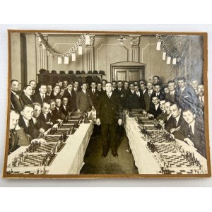 SET of two photographs of the First Chess Club - Poland Bydgoszcz 1924