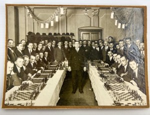 JEU DE DEUX PHOTOGRAPHIES DU PREMIER CLUB D'ÉCHECS - Pologne Bydgoszcz 1924