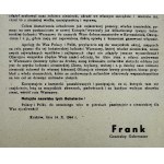 Vyhlásenie - Poliaci a Poľsko! Osud hrdinského varšavského ľudu je vám známy... - Krakov 1944 - generálny guvernér Frank