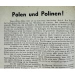 Odezwa - Polacy i Polki! Los bohaterskiej ludności Warszawy jest wam znany... - Kraków 1944 - Frank Generalny Gubernator