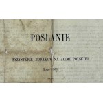 ODEZWA - POSTAVENÍ VŠECH RODAKŮ NA POLSKÉ ZEMI - 1861 [Listopadové povstání].