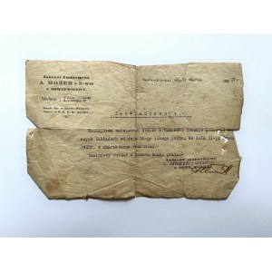 Certificate of employment, 1932