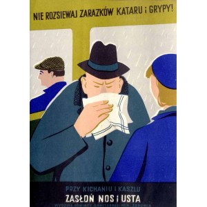 M K: Nešírte baktérie chrípky a prechladnutia! Pri kýchaní 1956, B5