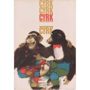 Maciej Urbaniec: Cyrk (dwa szympansy) wydanie 2 z 1972, B1