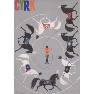 Marek Mosiński: Cyrk (treserka koni) 1968, B1