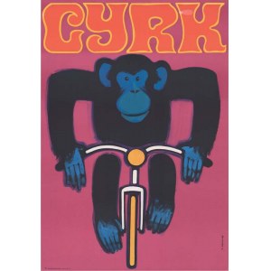 Wiktor Górka: Cyrk (małpa na rowerze) 1968, B1