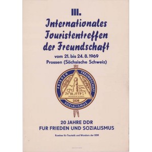 III. Internationales Touristentreffen der Freundschaft Prossen 20 Jahre DDR 1969, B2.