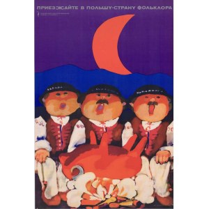 Marek Mosiński: Odwiedź Polskę. Kraj folkloru 1973, B1 / wersja rosyjska górale z baranem