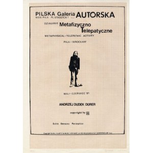 neoawangarda Andrzej Dudek-Dürer. Wystawa Piła 1981, 42x30 cm A3 / serigrafia
