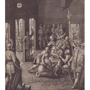 Hieronymus Wierix ( 1553-1619 ), Christ mocked