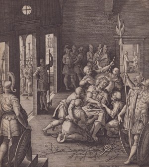 Hieronymus Wierix ( 1553-1619 ), Christ mocked