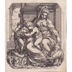 Orazio Farinati ( 1559-1616 ), Madonna with Child and Saint John
