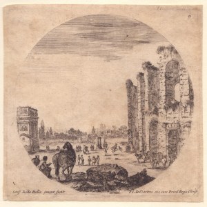 Stefano della Bella (Firenze, 1610 - 1664), Colosseum and Arch of Constantine