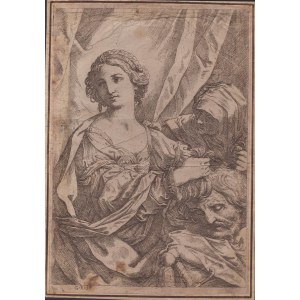 Guido Reni (scuola di) - Giovanni Andrea Sirani (attribuito a) ( Bologna 1575-Bologna 1642, Bologna 1610-Bologna 1670 ), Judith with the head of Holofernes