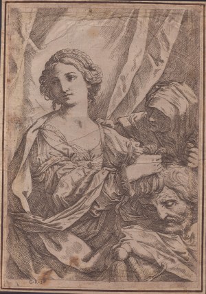 Guido Reni (scuola di) - Giovanni Andrea Sirani (attribuito a) ( Bologna 1575-Bologna 1642, Bologna 1610-Bologna 1670 ), Judith with the head of Holofernes