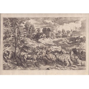 Valentin Lefebre ( 1637-1677 ), Landscape with sheep