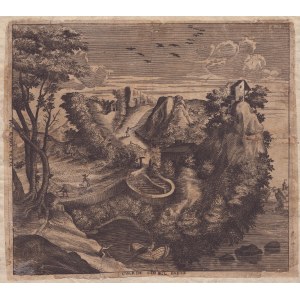Wenceslaus Hollar (copia da) - Johann Christian Vollerdt (after) ( 1607-1677, 1708-1769 ), Anthropomorphic landscape, 17th century