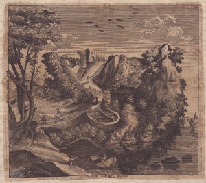 Wenceslaus Hollar (copia da) - Johann Christian Vollerdt (after) ( 1607-1677, 1708-1769 ), Anthropomorphic landscape, 17th century