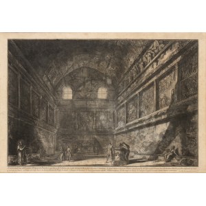 Giovanni Battista Piranesi ( Mogliano Veneto 1720-Venezia 1778 ), Veduta interna dell'antico Tempio di Bacco in oggi Chiesa di S. Urbano...