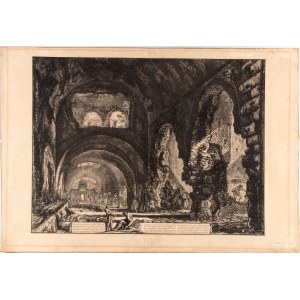 Giovanni Battista Piranesi ( Mogliano Veneto 1720-Venezia 1778 ), Veduta interna della Villa di Mecenate…