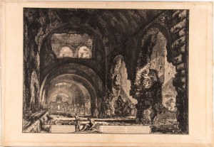 Giovanni Battista Piranesi ( Mogliano Veneto 1720-Venezia 1778 ), Veduta interna della Villa di Mecenate…