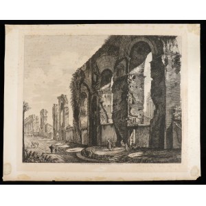 Giovanni Battista Piranesi ( Mogliano Veneto 1720-Venezia 1778 ), Veduta dei Grandi Avanzi degli Aquedotti di Nerone vicino a Porta S.Giovanni