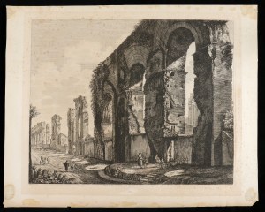 Giovanni Battista Piranesi ( Mogliano Veneto 1720-Venezia 1778 ), Veduta dei Grandi Avanzi degli Aquedotti di Nerone vicino a Porta S.Giovanni