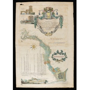 Carlo Nolli - Giovanni Battista Piranesi ( Mogliano Veneto 1720-Venezia 1778, 1724-1770 ), PIANTA DEL CORSO DEL TEVERE E SUE ADJACENZE...