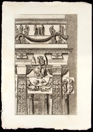 Giovanni Battista Piranesi ( Mogliano Veneto 1720-Venezia 1778 ), Architectural capriccio from 