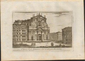 Giovanni Battista Piranesi ( Mogliano Veneto 1720-Venezia 1778 ), Chiesa di S. Ignazio del Collegio Romano