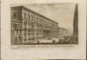 Giovanni Battista Piranesi ( Mogliano Veneto 1720-Venezia 1778 ), Palazzo dell'Accademia di Francia al Corso