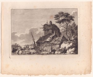 Franz Edmund Weirotter ( 1733-1771 ), Landscape with hut