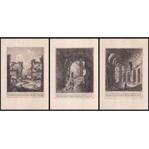 Francesco La Marra ( 1710-1780 ), 3 etchings after Giovanni Battista Natali