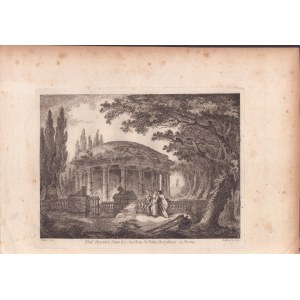 Jean Claude Richard de Saint-Non Abbé de Saint-Non ( 1730-1792 ), Vue Dessinee Dans Les Jardins De Villa Borghese A Rome, 1762