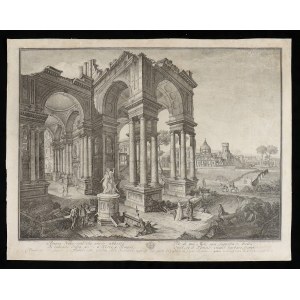Cristoforo dall'Acqua ( 1734-1787 ), Capriccio with ancient ruins