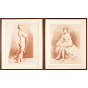 Louis Marin Bonnet ( 1736-1793 ), Pair of female nudes
