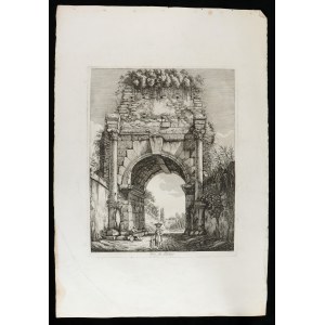 Luigi Rossini ( 1790-1857 ), Arco di Druso, Rome 1819