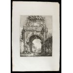 Luigi Rossini ( 1790-1857 ), Arco di Druso, Rome 1819