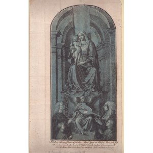 Giuseppe Zauli ( 1763-1822 ), Madonna and Child enthroned with Caterina Sforza and Girolamo Riario with their children