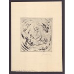 Walter Gramatté ( Berlin 1897-Hamburg 1927 ), Der Traum von den Fischen (The Dream of the Fish), 1918