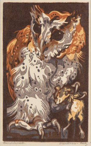 Norbertine Bresslern-Roth ( Graz 1891-Graz 1978 ), Roseneule (Owl), 1932