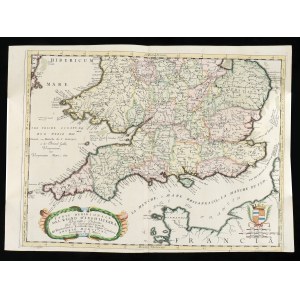 Vincenzo Maria Coronelli ( 1650-1718 ), Parte Meridionale del Regno D'Inghilterra (Southern part of the Kingdom of England)