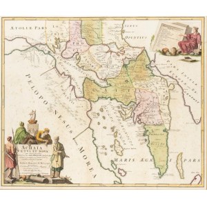 Johann Baptist Homann ( 1664-1724 ), Achaia Vetus et Nova