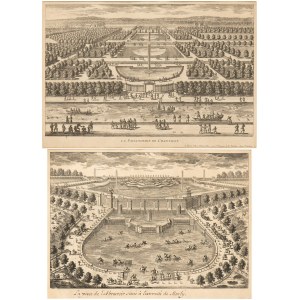 Gabriel Perelle ( 1600-1677 ), Lot of two engravings from Vues des plus belles maisons de France