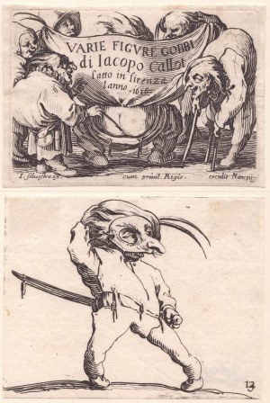 Jacques Callot ( 1592-1635 ), Varie figure gobbi di Iacopo Callot
