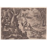 Claude Mellan - Israel Silvestre - Antonio Tempesta ( 1555-1630, 1598-1688, 1621-1691 ), Lot of three engravings