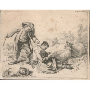 FRANCESCO LONDONIO ( Milano 1723-Milano 1783 ), A sleeping shepherdess and a shepherd, 1782