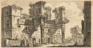 Giovanni Battista Piranesi (copia da) ( Mogliano Veneto 1720-Venezia 1778 ), Parte del Foro di Nerva